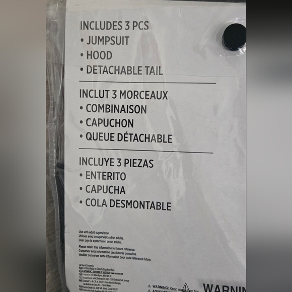 Cuddly Black Cat Kids Costume - Picture 4 of 4